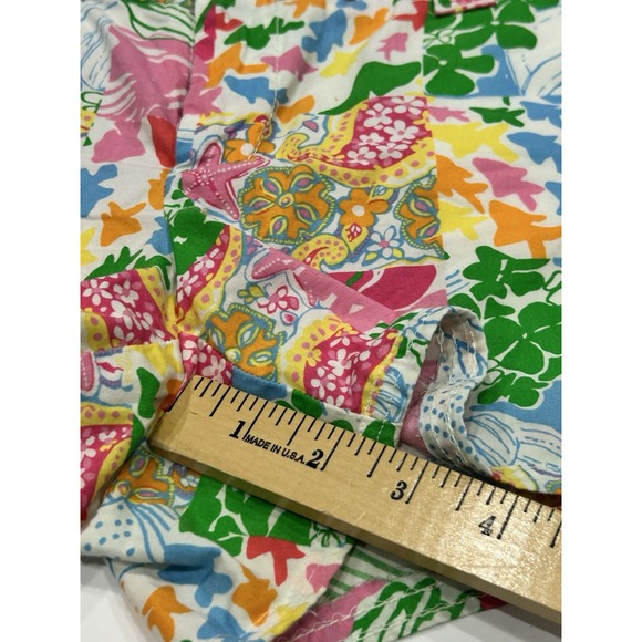 Lilly Pulitzer Callahan Shorts Size 4 Colorful Summer Patchwork Preppy Old Money - Picture 9 of 11